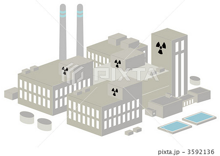 原発のイラストのイラスト素材