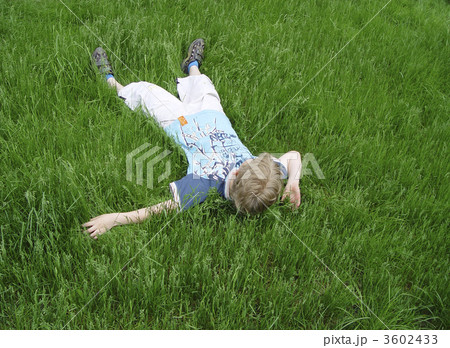 boy on the green grass 3602433