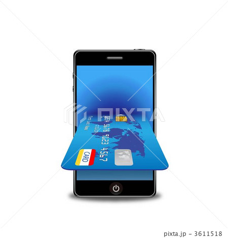 クレジットカードとスマートフォンでネットショッピング 3611518