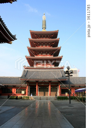 東京有数の観光スポット浅草寺を訪れて 3611785