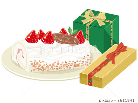 クリスマスケーキとプレゼント クリスマスケーキとプレゼント 3611941