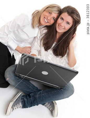 Best friends with laptop Best friends with laptop 3612303