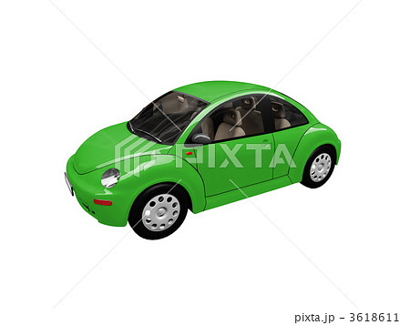 isolated green beetle car front view isolated green beetle car front view 3618611