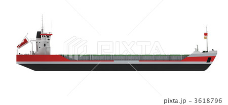 Big cargo ship isolated side view 3618796