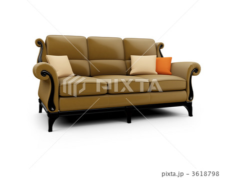 Big couch against white 3618798