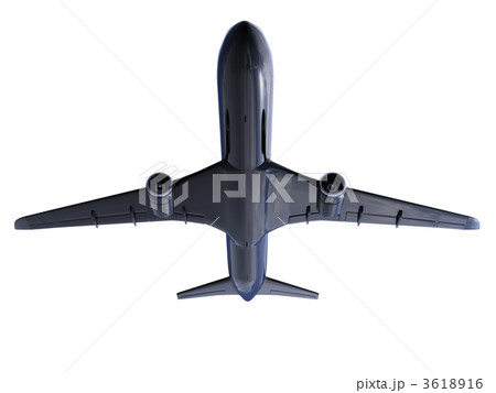 Black aircraft isolated view 3618916
