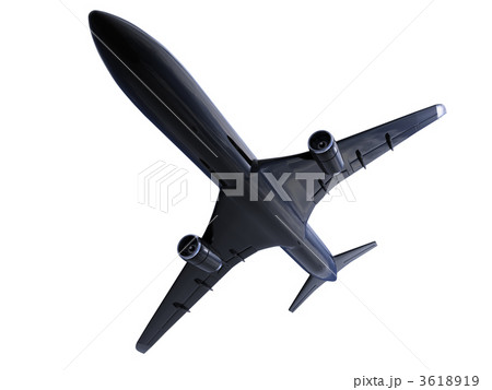 Black aircraft isolated view 3618919
