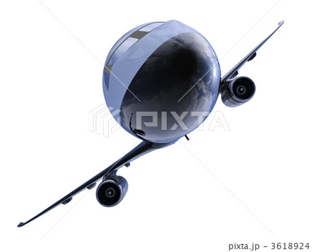 Black aircraft isolated view Black aircraft isolated view 3618924