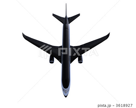 Black aircraft isolated view 3618927