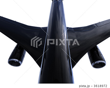 Black aircraft isolated view Black aircraft isolated view 3618972