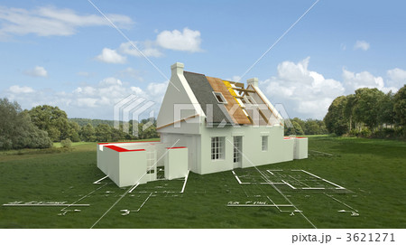 Architecture project in construction site 3621271