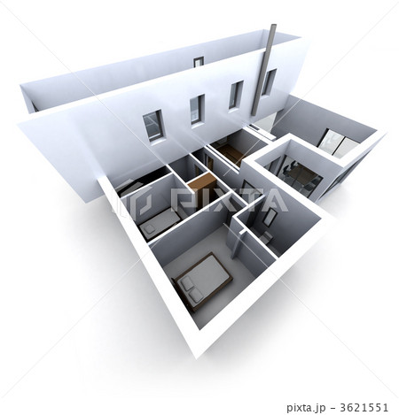 White architectural model White architectural model 3621551