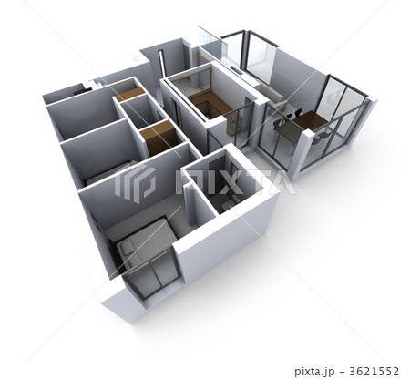 White architecture model 3621552