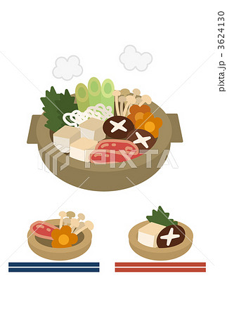 鍋料理 日本食 くずきりのイラスト素材