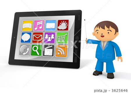 ビジネスマンとタブレットPC 3625646