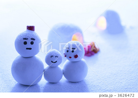 雪ダルマの親子 3626472
