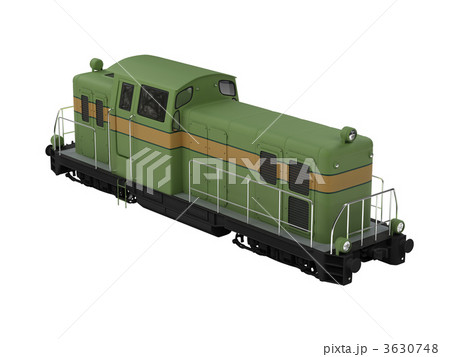 isolated diesel green train 3630748