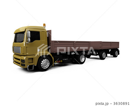long dump truck on white background long dump truck on white background 3630891