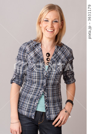 Happily laughing casual blonde Happily laughing casual blonde 3631179