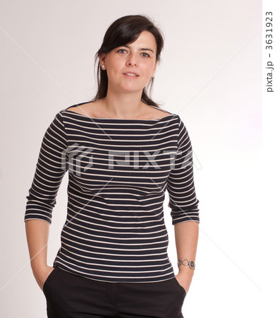 Girl with a stripped t-shirt Girl with a stripped t-shirt 3631923