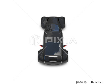 isolated black super car top view isolated black super car top view 3632070