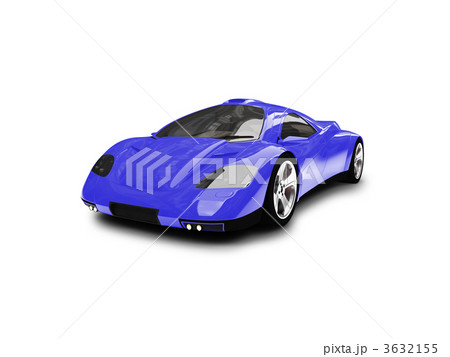 isolated blue super car front view isolated blue super car front view 3632155