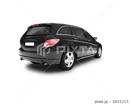 isolated black car back view 3632215