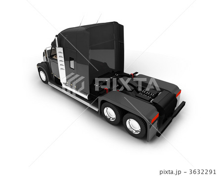 Monstertruck isolated black back view 3632291