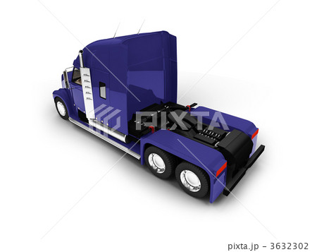 Monstertruck isolated blue back view 3632302