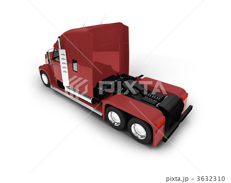 Monstertruck isolated red back view 3632310
