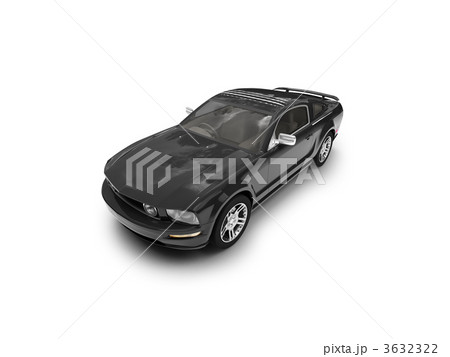 isolated black car front view 03 3632322