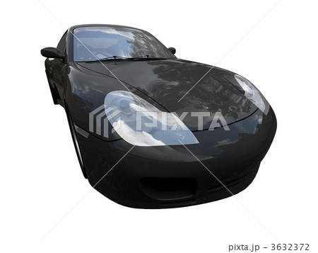 isolated black super car front view 02 3632372