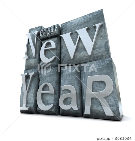 Happy New Year in print letters 3633034