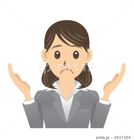 OL A 表情 お手上げ OL A 表情 お手上げ 3637304