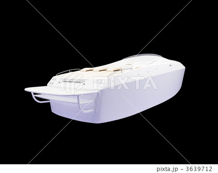 White Boat isolated back view 3639712