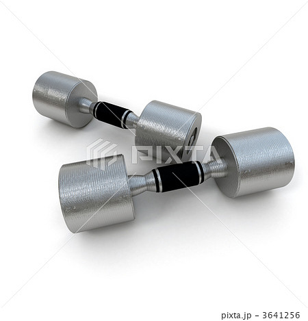 Brushed metallic dumbbells 3641256