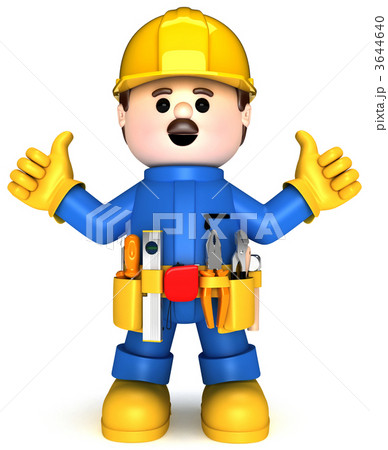 Fully equiped craftsman mascot 3644640