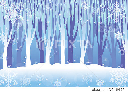 雪の森のイラスト素材