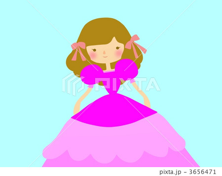 お姫様 女性 女の子のイラスト素材