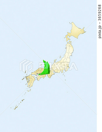 日本地図 日本列島 大阪府のイラスト素材 3659268 Pixta