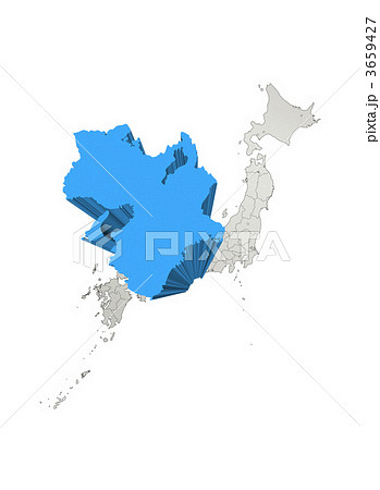 近畿地方 日本地図 日本列島のイラスト素材 3659427 Pixta