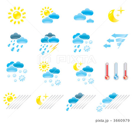 Pictograms which represent weather conditions 3660979