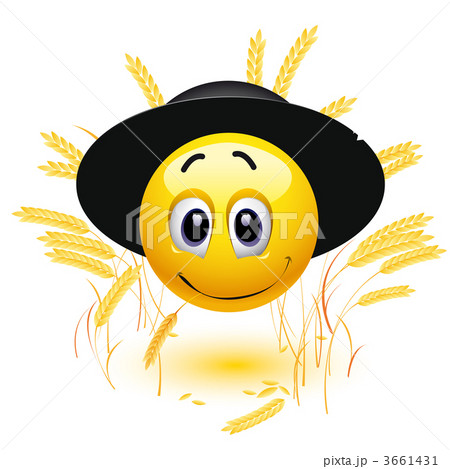 Smiley ball as a villager in grain field Smiley ball as a villager in grain field 3661431
