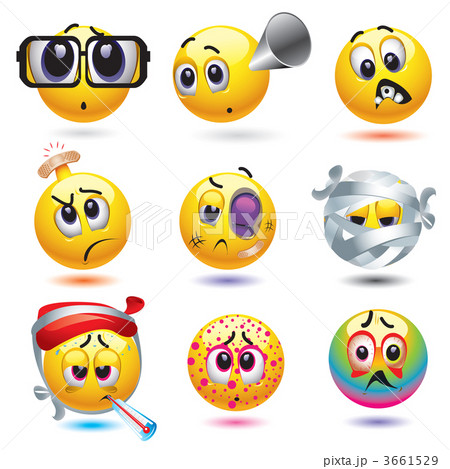 Smiley balls with different diseases 3661529
