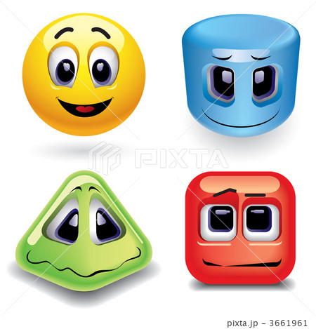 Smileys as different geometric shapes 3661961