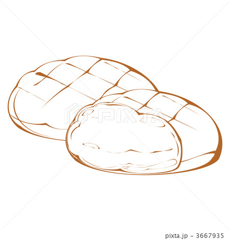 メロンパン(線画) メロンパン(線画) 3667935