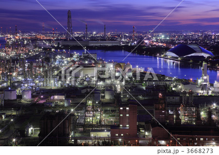 工場夜景 工場夜景 3668273