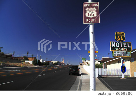 ルート66と町の風景。 3669286