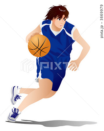 ドリブルのイラスト素材