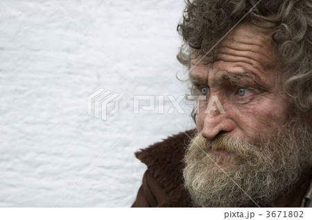 homeless person with empty space for text 3671802